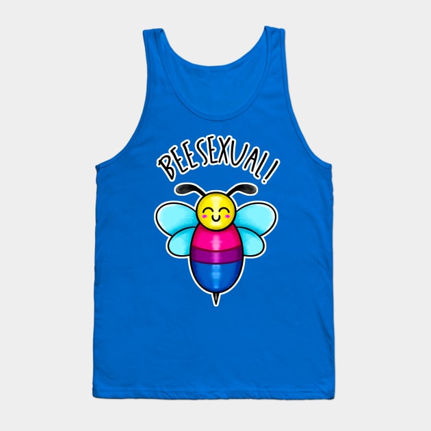 Kawaii.LGBT Beesexual Bee. Bisexual Pride Flag Tank Top by bolincradleyart